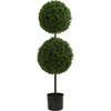 image:imageNearly Natural 35ft Boxwood Double Ball Artificial Topiary Tree UV Resistant IndoorOutdoor