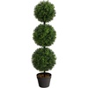 image:imageNearly Natural 36 in Artificial Triple Ball Boxwood Topiary Tree with PotGreen