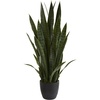 image:imageNearly Natural 38 in Sansevieria Artificial Silk Plants YellowGreen