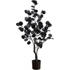 image:imageNearly Natural 3ft PreLit Artificial Halloween Black Eucalyptus Tree with 80 Orange amp Purple LED Lights