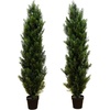 image:imageNearly Natural 4 ft Artificial Cedar Topiary UVResistant Set of 2