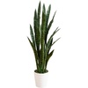 image:imageNearly Natural 4 ft Artificial Sansevieria UVResistant Outdoor Porch Decor