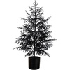 image:imageNearly Natural 4ft Artificial Halloween Real Touch Black Norfolk Pine Christmas Tree