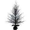 image:imageNearly Natural 4ft PreLit Halloween Black Twig Artificial Fall Tree in Burlap Planter with 63 Warm White LED Lights