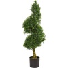 image:imageNearly Natural 4ft Spiral Boxwood Artificial Tree UV Resistant IndoorOutdoor