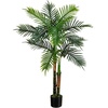 image:imageNearly Natural 4ft UV Resistant Artificial Double Robellini Palm Tree  IndoorOutdoor