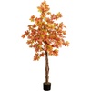 image:imageNearly Natural 5 ft Artificial Autumn Maple Deluxe Fall Tree with Pot