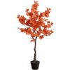 image:imageNearly Natural 5FT Rustic Autumn Artificial Maple Tree Faux Fall Dcor for Home Decorations for Fall Autumn Thanksgiving and Halloween with Black Nursery Pot