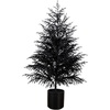 image:imageNearly Natural 5ft Artificial Halloween Black Norfolk Pine Christmas Tree  Real Touch Natural Look  Indoor Decor