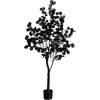 image:imageNearly Natural 5ft PreLit Halloween Black Eucalyptus Tree with Orange amp Purple LED Lights