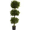image:imageNearly Natural 5ft Triple Bay Leaf Topiary UV Resistant IndoorOutdoor