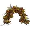 image:imageNearly Natural 6 ft Artificial Autumn Magnolia Berry Garland Mantle Decor
