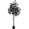 image:imageNearly Natural 6ft PreLit Artificial Halloween Black Eucalyptus Tree with 300 Orange amp Purple LED Lights