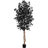 image:imageNearly Natural 7ft Artificial Halloween Black Ficus Tree with Natural Trunk