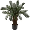 image:imageNearly Natural Artificial UV Resistant 2 Cycas Tree IndoorOutdoor Green 28 Dx28 Wx2H