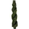 image:imageNearly Natural Double Pond Cypress Spiral Topiary UV Resistant IndoorOutdoor