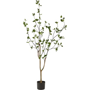 image:imageNearly Natural 10 ft Artificial Minimalist Citrus Tree Bendable Floor Plant5ft