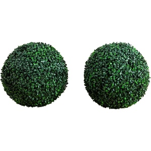 image:imageNearly Natural 12in UV Resistant Artificial Boxwood Ball Set of 2  IndoorOutdoor