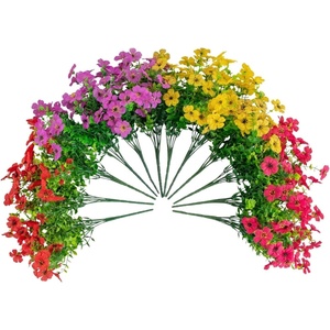 image:imageNearly Natural 13in UV Resistant Artificial Daisy Bush IndoorOutdoor  Set of 12Assorted 2