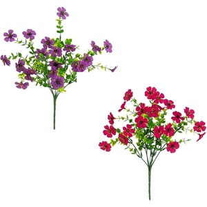 image:imageNearly Natural 13in UV Resistant Artificial Daisy Bush IndoorOutdoor  Set of 12Assorted 3