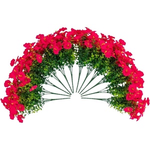 image:imageNearly Natural 14in UV Resistant Artificial Morning Glory Bush IndoorOutdoor  Set of 12Beauty