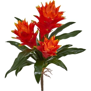 image:imageNearly Natural 16 in Artificial Double Bromeliad Flower Set of 6