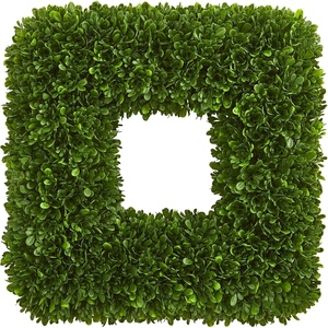 image:imageNearly Natural 17 Tea Leaf Square Wreath UV Resistant Artificial Plant Green