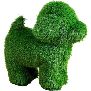 image:imageNearly Natural 18in UV Resistant Artificial Grass Garden Plush Topiary Puppy Dog  IndoorOutdoor