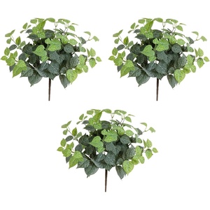 image:imageNearly Natural 19in UV Resistant Artificial Fittonia Bush IndoorOutdoor  Set of 3