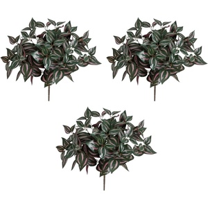 image:imageNearly Natural 19in UV Resistant Artificial Wandering Jew Bush IndoorOutdoor Set of 3