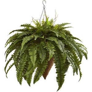 image:imageNearly Natural 22 in Artificial Boston Fern Hanging Basket for Home Decor26 in