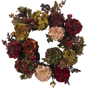 image:imageNearly Natural 22in Autumn Hydrangea Peony Wreath