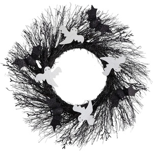 image:imageNearly Natural 22in Halloween Ghost and Bats Twig Wreath