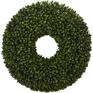 image:imageNearly Natural 24in Boxwood Artificial Wreaths Green