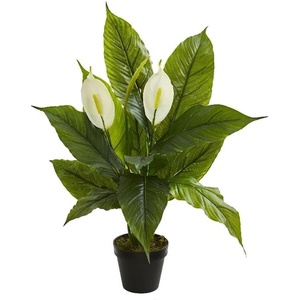 image:imageNearly Natural 26 Spathiphyllum Artificial Real Touch Silk Plants Green
