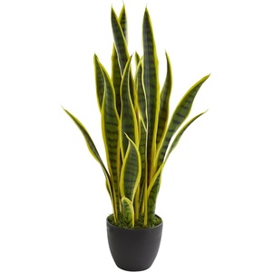 image:imageNearly Natural 26 in Sansevieria Artificial Silk Plants Green