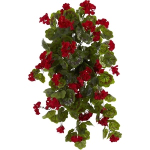 image:imageNearly Natural 29 in Artificial Geranium UVResistant Outdoor Porch DecorRed