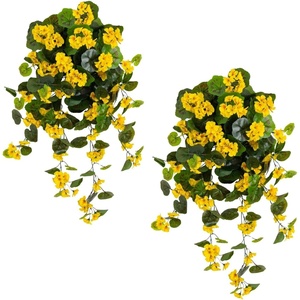 image:imageNearly Natural 29 in Artificial Geranium UVResistant Outdoor Porch DecorYellow