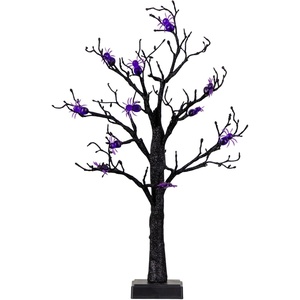 image:imageNearly Natural 2ft PreLit Halloween Spider Twig Tree with 24 Purple LED Lights