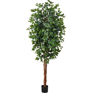 image:imageNearly Natural 3 ft Artificial Ficus Tree with Natural Wood Trunks7ft