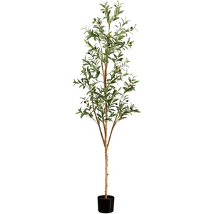 image:imageNearly Natural 3 ft Artificial Olive Tree with Natural Trunk for Decor6ft