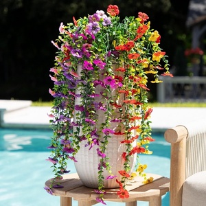 image:imageNearly Natural 30in UV Resistant Artificial Daisy Hanging Plant IndoorOutdoor  Set of 6Assorted 1