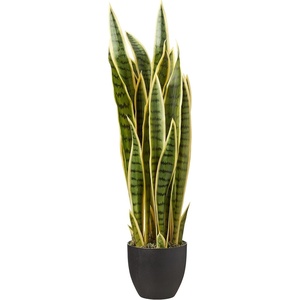 image:imageNearly Natural 33 Sansevieria Artificial Silk Plants Green