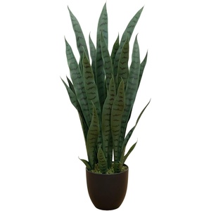 image:imageNearly Natural 35 in Artificial Sansevieria Plant with Black Planter