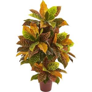 image:imageNearly Natural 36 in Artificial Croton Real Touch Plant Room Decor