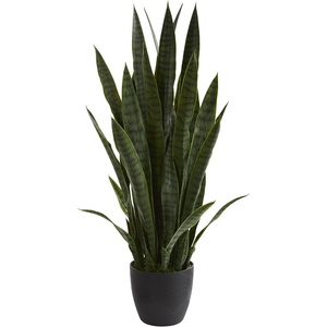 image:imageNearly Natural 38 in Sansevieria Artificial Silk Plants YellowGreen