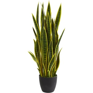 image:imageNearly Natural 38 in Sansevieria Artificial Silk Plants YellowYellow