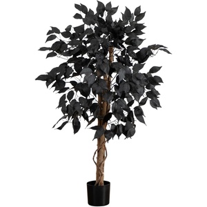 image:imageNearly Natural 3ft Artificial Halloween Black Ficus Tree with Natural Trunk  Indoor Decor for Spooky Gatherings