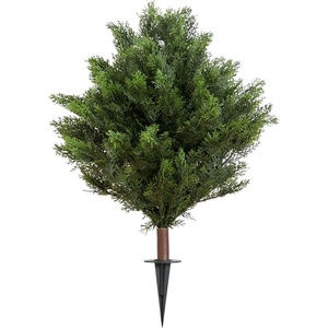 image:imageNearly Natural 3ft UV Resistant Artificial Cedar Bush with Integrated Ground Stake IndoorOutdoor
