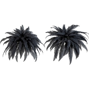 image:imageNearly Natural 48in Artificial Halloween Black Boston Fern Set of 2  Spooky Season Decor